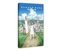 Poster sur toile Summer Wars - Décoration de chambre à coucher, bureau, chambre, cadeau - 50 x 75 cm