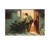 Poster sur toile « Take The Christmas Tree » pour décoration de chambre à coucher, bureau, chambre, cadeau 40 x 60 cm