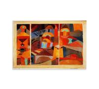 Poster sur toile Temple Gardens par Paul Klee - Décoration murale pour salon - 50 x 75 cm