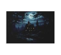 Poster sur toile Terreur Forêt - Décoration murale pour salon, chambre à coucher - 50 x 75 cm