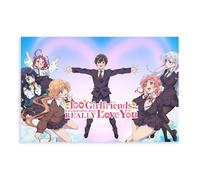 Poster sur toile The 100 Girlfriends Who Really, Really, Really Love You - Décoration murale pour salon, chambre à coucher - 50 x 75 cm