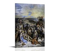 Poster sur toile The at Chios par Eugene Delacroix - Décoration murale moderne pour salon, salle de bain, chambre à coucher - 20 x 30 cm