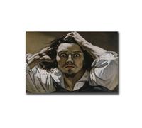 Poster sur toile The Desperate Man Portrait de Gustave Courbet Français Réaliste Peinture Célèbre Art mural Impression Fine Art Mural Chambre Cuisine Bureau Maison Décoration murale 30,5 x 45,7 cm