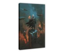 Poster sur toile « The Evil of The Dark City » (2) - Décoration murale pour salon, chambre à coucher - 50 x 75 cm
