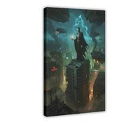 Poster sur toile « The Mal of The Dark City » - Décoration murale pour salon, chambre à coucher - 30 x 45 cm