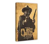 Poster sur toile The Outlaw Josey Wales - Décoration pour chambre à coucher, bureau, chambre - Cadeau - 40 x 60 cm