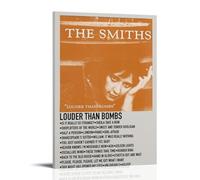 Poster sur toile The Smiths Louder Than Bombs - Décoration murale classique imperméable à l'eau - Décoration murale universelle à offrir à un ami ou un professeur - 50 x 75 cm - Style cadre