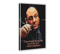 Poster sur toile The Sopranos avec citation motivante du film Tony Soprano - Décoration pour chambre à coucher, bureau, chambre - Cadeau - 50 x 75 cm