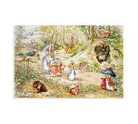 Poster sur toile The Tale of Peter Rabbit 14 - Décoration murale - Pour salon, chambre à coucher - Sans cadre : 30 x 45 cm