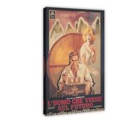 Poster sur toile The Time Machine (1960-Italië) - Décoration murale pour salon, chambre à coucher - Style cadre - 50 x 75 cm