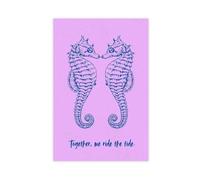 Poster sur toile « Together We Ride The Tide » - Décoration murale pour salon, chambre à coucher - 50 x 75 cm