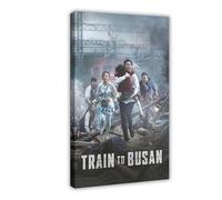 Poster sur toile « Train to Busan » (2016) - Décoration de chambre à coucher - Paysage sportif - Décoration de bureau - Cadre cadeau - 50 x 75 cm