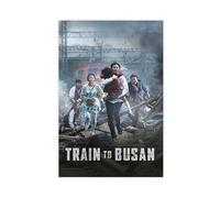 Poster sur toile « Train to Busan » (2016) - Décoration murale pour salon, chambre à coucher - Sans cadre - 30 x 45 cm