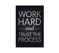 Poster sur toile « Trust The Process » - Décoration de chambre à coucher, bureau, chambre - Cadeau sans cadre : 50 x 75 cm