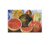 Poster sur toile Viva La Vida, pastèques (1954) de Magdalena Carmen Frida Kahlo et Calderón - Art mural pour salon - 30 x 45 cm
