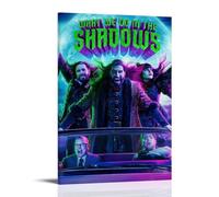 Poster sur toile « What We Do in The Shadows » - Décoration murale pour chambre à coucher - 40 x 60 cm - Style cadre
