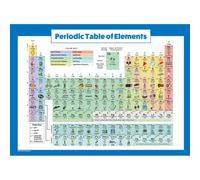 Poster Tableau périodique des éléments pour enfants - Laminé - Tableau scientifique et chimie pour salle de classe - (45,7 x 61 cm)