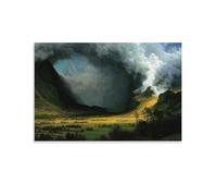 Poster tempête dans les montagnes par Albert Bierstadt - Impression sur toile - 30 x 45 cm