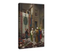 Poster The Carpet Merchant de Jean-Léon Gérôme pour chambre Esthétique Toile murale Poster et cadre d'impression 61 x 91,4 cm
