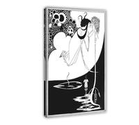 Poster The Climax By Aubrey Beardsley From Salome By Oscar Wilde - Décoration sur toile pour chambre à coucher, bureau, chambre, cadre cadeau - 40 x 60 cm
