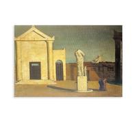 Poster « The Enigma of An Autumn Afternoon » de Giorgio De Chirico - Toile décorative pour chambre à coucher, bureau, chambre - Sans cadre - 50,8 x 76,2 cm