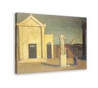 Poster « The Enigma of An Autumn Afternoon » par Giorgio De Chirico - Décoration murale pour bar, restaurant, garage, café - 61 x 91,4 cm