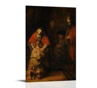 Poster The Return of The Prodigal Son sur toile, peinture à l'huile sur toile, poster d'art à suspendre, décoration murale d'intérieur, affiche encadrée 30 x 45 cm