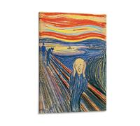 Poster The Scream d'Edvard Munch (5) - Impression sur toile - Décoration murale - Œuvres d'art - 50 x 75 cm