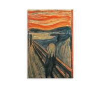 Poster The Scream d'Edvard Munch's (6) - Impression sur toile pour salon, chambre à coucher - 60 x 90 cm