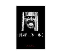 Poster The Shining Poster Jack Torrance avec citations du film noir - Décoration murale pour salon, chambre à coucher - 20 x 30 cm
