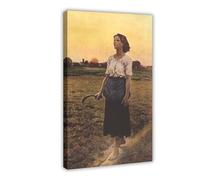 Poster The Song Of The Lark By Jules Breton - Décoration sur toile pour chambre à coucher, bureau, chambre, cadre cadeau - 60 x 90 cm