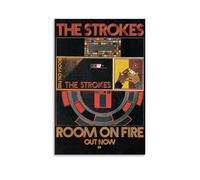 Poster The Strokes - Room on Fire - Peinture à l'huile sur toile - Décoration murale d'intérieur - Style sans cadre - 20 x 30 cm