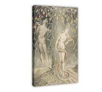 Poster The Temptation And Fall Of Eve par William Blake pour chambre esthétique sur toile et cadre imprimé 40,6 x 61 cm