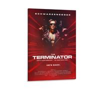 Poster The Terminator - Affiche emblématique du film d'action de science-fiction avec un assassin cyborg du futur (35) - Décoration murale sur toile pour salon (40 x 60 cm)