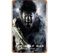 Poster The Wolfman (2010) Décoration murale rétro en métal 20,3 x 30,5 cm