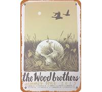 Poster The Wood Brothers - 2013 The Wood Brothers Summer Tour - Rétro - Métal - 30,5 x 20,3 cm - Décoration murale