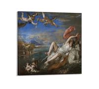 Poster Titien « Le viol de l'Europe » Impression sur toile Décoration d'intérieur 70 x 70 cm
