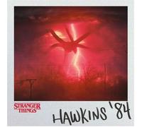 Poster toile Pyramid Stranger Things - Hawkins 84 - rouge - 30x5x30 cm