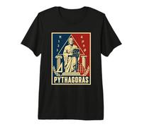 Poster Triangle d'équation mathématique de Pythagore 3 4 5 T-Shirt Haut de Gamme