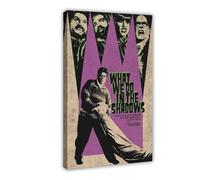 Poster TV sur toile « What We Do In The Shadows » - Décoration murale pour salon, chambre à coucher - Style cadre - 30 x 45 cm