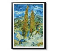 Poster « Two Poplars in the Alpilles » de Vincent Van Gogh, impression de paysage impressionniste, ferme rurale, décoration murale, idée cadeau, archivage mat, A2 (impression uniquement) - 59,4 x 42