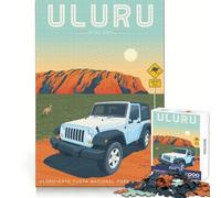 Poster Uluru Ayers Rock, Puzzle de 1000 pièces pour Adolescents, activité relaxante et stimulante pour la mémoire, Cadeau Festif sans Couture (38x52cm)