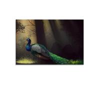Poster vintage « A Lonely Peacock Is Like A Person » - Décoration murale esthétique pour salon, chambre d'enfant, dortoir, café, salle de bain, convient pour chambre à coucher, salle de sport