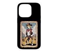 Poster Vintage Amusant de Cowboy Lab Dog Lasso Ranch Coque pour iPhone 14 Pro