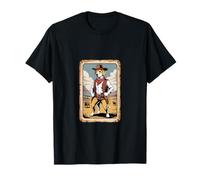 Poster Vintage Amusant de Cowboy Lab Dog Lasso Ranch T-Shirt