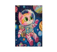 Poster vintage astronaute sur toile - Décoration murale pour salon et chambre à coucher - 20 x 30 cm