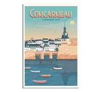 Poster vintage Concarneau Finistere Sud Décoration murale Cadeau