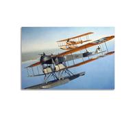 Poster vintage de la Première Guerre mondiale, avion de chasse de Gotha, Ursinus, GWD, hydravion, poster décoratif sur toile et image d'art moderne pour chambre à coucher (30 x 45 cm)