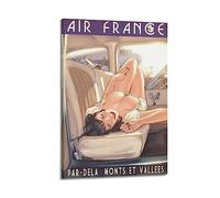 Poster vintage de la Seconde Guerre mondiale de la Force aérienne de la propagande Pinup Girl Impression rétro esthétique décoration de chambre