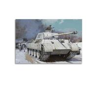 Poster vintage de la Seconde Guerre mondiale sur toile représentant des chars allemands Sd.Kfz.171 Panther Ausf.A Early Medium Tanks Poster décoratif sur toile murale moderne pour chambre à coucher 50